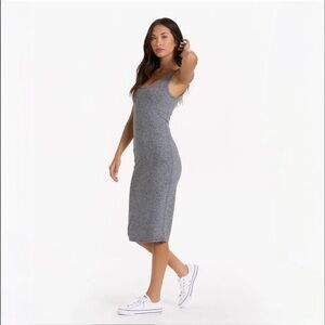 VUORI | Halo Essential Midi Dress | Heather Gray | Size Large